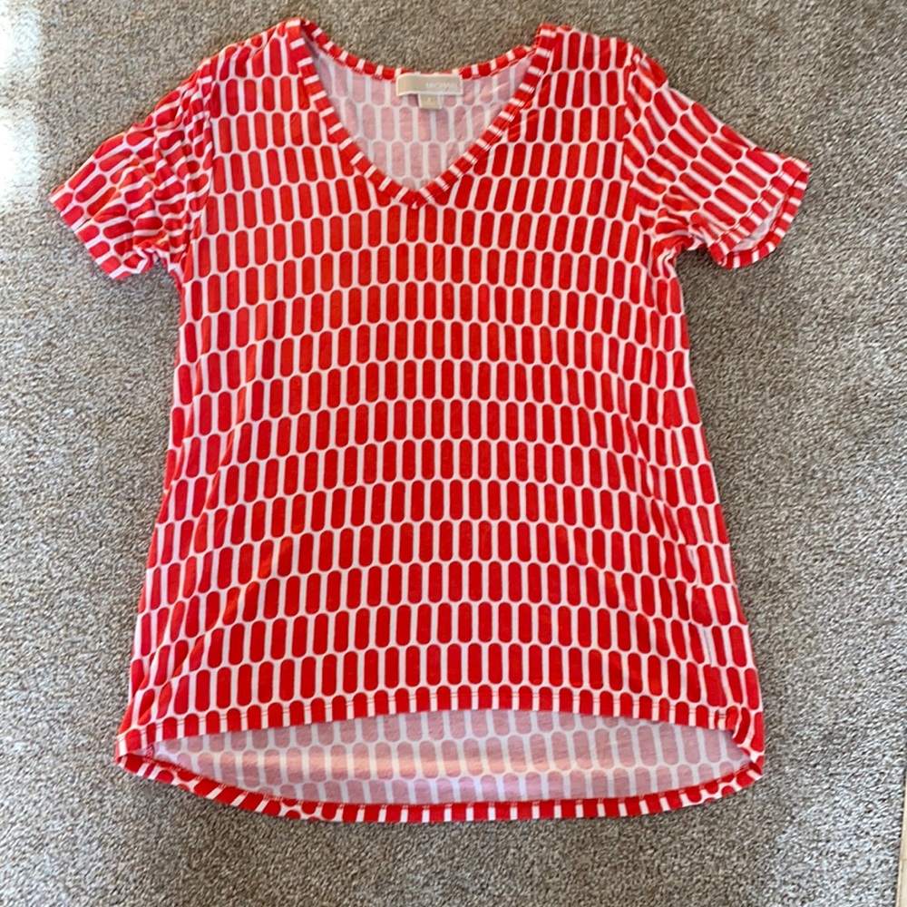 Michael Kors Vneck Short Sleeve Size S top